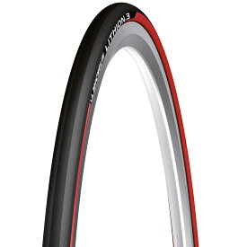 ●【1本or2本】 MICHELIN(ミシュラン) LITHION 3(リチオン／リシオン) 700×25C(25-622) クリンチャータイヤ WO レッド【北海道・沖縄・離島地域 配送不可】