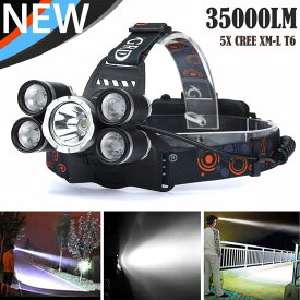 ヘッドライト ランプ 海外ブランド 35000ルーメン XML T6 XPE 4モード 防水 LED トーチランプ ヘルメット 現場 夜間 ナイト送料無料