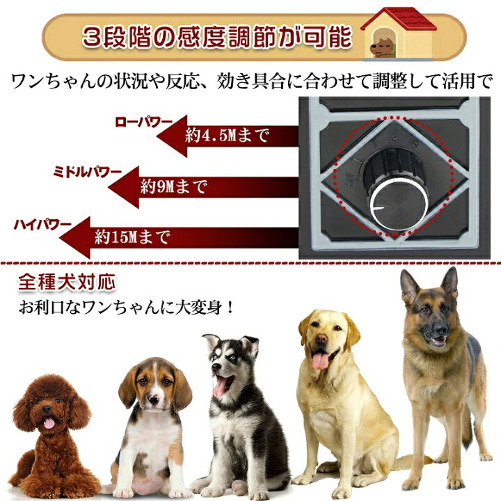 楽天市場 犬 むだ吠え防止 超音波 無駄ぼえ防止グッズ 犬しつけ 超音波式 全自動 無駄吠え防止機 吠える防止トレーニング用品 無駄吠え防止 ムダ鳴き声防止 近所迷惑防止 安眠妨害解決 無駄吠え防止用品 ペット用品 ペットグッズ送料無料 Zmshop