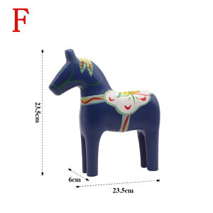 北欧風 ダーラナホース 木製オブジェ 置物 馬のインテリア 木彫り風 木馬 北欧雑貨 ナチュラルデコレーション プレゼントにもおすすめ レッド グリーン ブルー