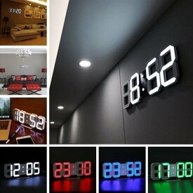 ★★インテリア 壁掛け時計 デジタル ウォールクロック 選べる4色 LED Digital Numbers Wall Clock