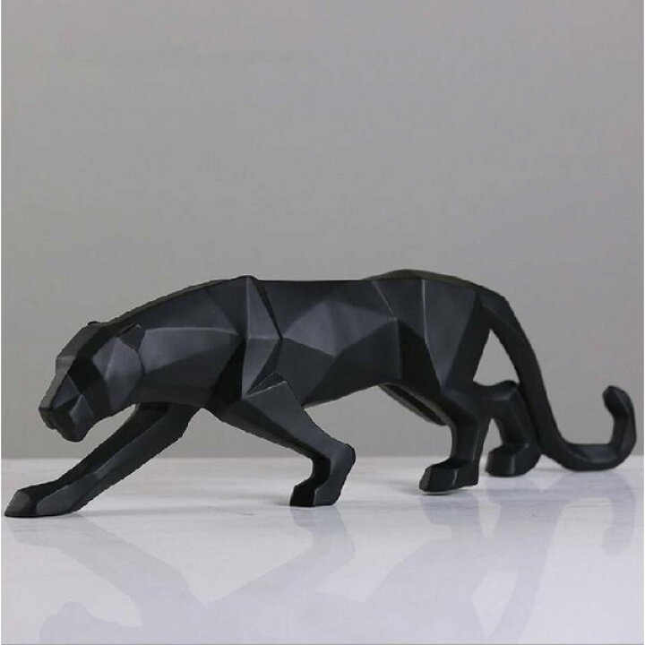 楽天市場】ブラック パンサー 黒 ヒョウ 豹 モダン アート オブジェ 