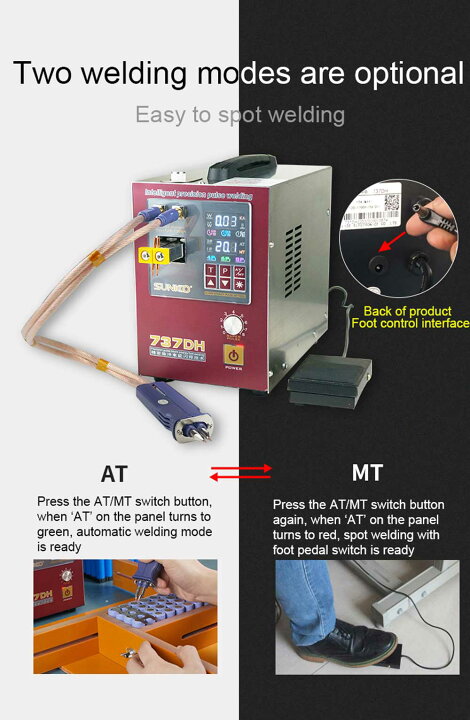 楽天市場】SUNKKO 737DH スポット溶接機 誘導 遅延 4.3KW 高電力 自動 