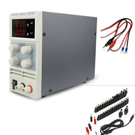 小型 安定化電源 30V 5A スイッチング電源 DCジャック デジタル DC電源 0〜30V 0〜5A 110V-220V 0.1V / 0.01A +34個 DCジャック