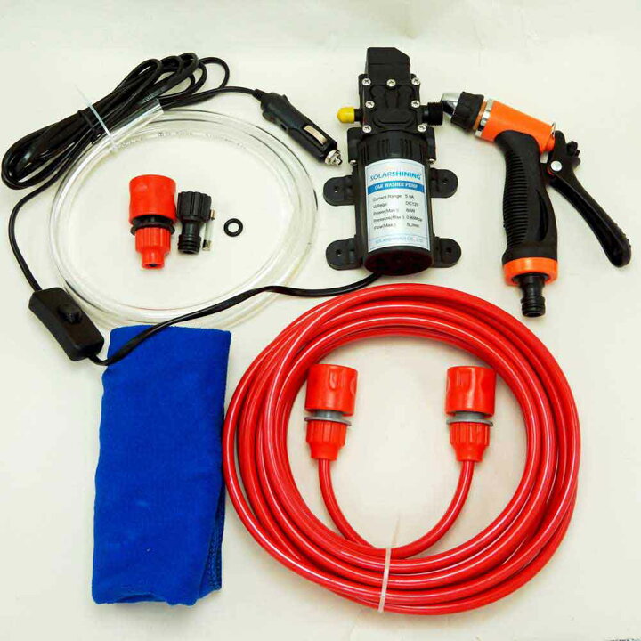 楽天市場 洗車 高圧 電動 ポンプ セット ダイヤフラムポンプ 清水用 12v 60w 0 8mpa シガー ライター 12v 自吸式 洗車機 ウォーター ポンプ 洗車機 洗濯機 シガレット ライター Zgoods 楽天市場店