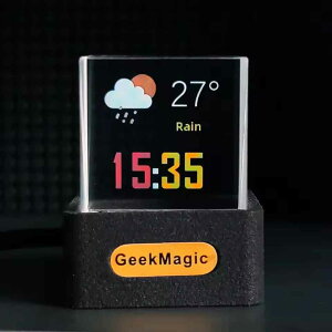 zmart GeekMagic GIFTV �N���X�^�� �L���[�u �t�H�g�f�B�X�v���C �z���O���t�B�b�N �f�X�N�g�b�v �X�}�[�g �E�F�U�[�X�e�[�V���� �f�W�^�� ���v GIF�A�j���[�V���� �A���o�� �z���O�������v �N���X