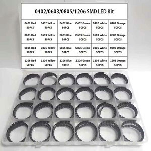 zmart 1200�� ���b�g SMD LED �L�b�g 0402 0603 0805 1206 �� �� �� �� �� �I�����W �_�C�I�[�h�Z�b�g 6�F �e50�� SMDLED �\�ʎ��� �`�b�vLED LED�_�C�I�[�h �d�q���i LED�Z�b�g �����_�C�I�[�h 0402LED 0603LED 0805LE
