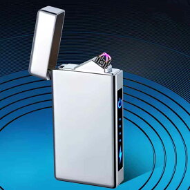 プラズマライター 銀プラズマライター 金 電子ライター アークライター usb充電式 風に強い 放電 電気デュアル トーチ ライター 充電式 防風 ?タバコ ダブル サンダー パルス クロ