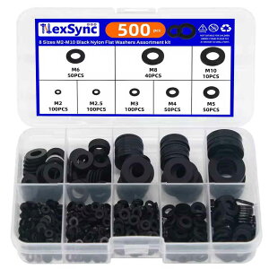 zmart 500PCS 8�T�C�YM2-M10�u���b�N�i�C�����t���b�g���b�V���[�A�\�[�g�����g�L�b�gM2 M2.5 M3 M4 M5 M6 M8 M10 �i�C�������b�V���[ �������b�V���[ �≏�����O �v���X�`�b�N���b�V���[ �≏�X�y�[�T