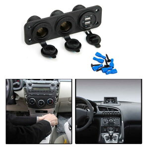 DC 12V/24V 3|[g VK[C^[ x2+ USB vO A_v^[ I[goC gN^[Ԃ̏[d \Pbg Xvb^[ X}[gtH oCN gN^[  [d VKbg C^[ f