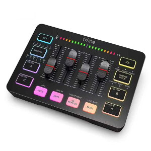 zmart FIFINE �Q�[�~���O �I�[�f�B�I�~�L�T�[ RGB�I�[�f�B�I�~�L�T�[ XLR�}�C�N�C���^�[�t�F�[�X �|�b�h�L���X�g�p�~�L�T�[ �X�g���[�~���O�p�~�L�T�[ AmpliGame SC3�z�M�p �I�[�f�B�I�C���^�[�t�F