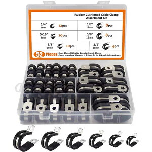 zmart 52�̃P�[�u���N�����v�l�ߍ��킹�L�b�g�A304�X�e�����X�X�`�[���S���N�b�V�����p�C�v�N�����v�A6�T�C�Y6mm 8mm 10mm 13mm 16mm19mm