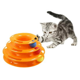 猫 おもちゃ タワー トラック ディスク トリプル 猫 ボール トレーニング プレート ペット タワー トラックス ディスク トリプル ペイ