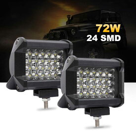 4インチ 72W 24SMD 車 LED ライト トラック フォグランプ オフロード SUV ボート 作業ライト バー12V 24V ライトバー ワークライト 4X4 LED バー ジープ トラック カー トラクター ATV LED ヘッドライト