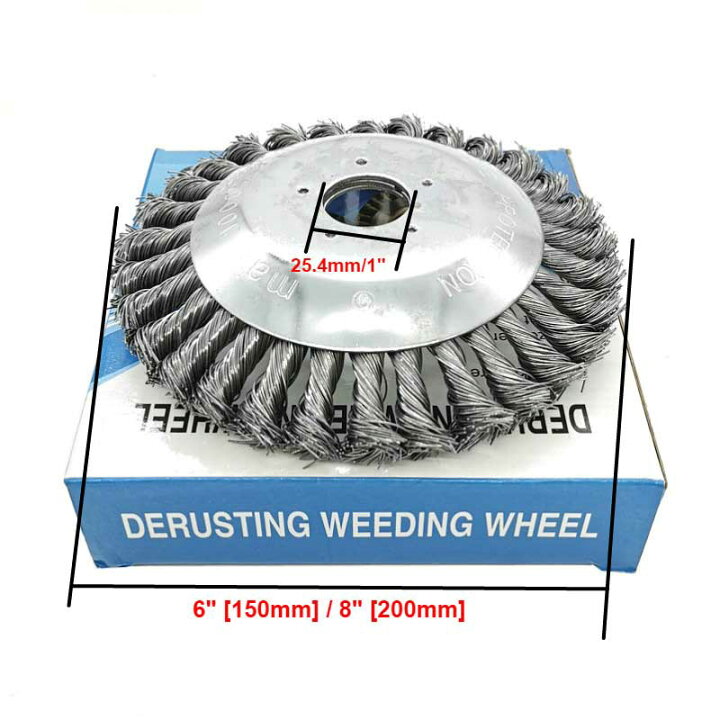 楽天市場 6インチ 雑草 トリマー ヘッド スチール ワイヤー トリミング ブラシ カッター モア 刈払機 除草 Zgoods 楽天市場店