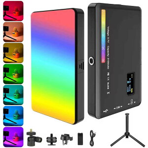 zmart W140RGB LED RGB �J�������C�g �t���J���[ �o�� �r�f�I ���C�g �L�b�g �����\ 2500K-9000K �o�C�J���[�p�l�����C�g CRI 95+ �[�d�� 3300mAh RGB LED�r�f�I���C�g �B�e�pLED���C�g ���^LED���C�g �|�[�^