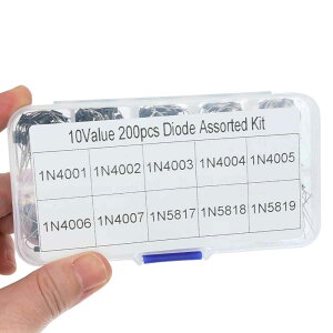 zmart 200�� 10�l ���� �_�C�I�[�h �A�\�[�g�L�b�g 1N4001 1N4002 1N4003 1N4004 1N4005 1N4006 1N4007 1N5817 1N5818 1N5819 �{�b�N�X�t�� �_�C�I�[�h�Z�b�g �����_�C�I�[�h �l�ߍ��킹�L�b�g �_�C�I�[�h�A�\�[�g �d