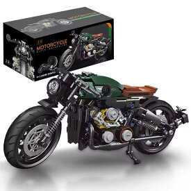 zmart クラシック 1:8 スーパーバイク ビルディングブロック セット シティ レーサー バイク テクニカルブロック バイク ブロック 組み立て玩具 オートバイ モデル ブロック模型 バイク模型 組立キット 大人向けブロック 1/8スケール バイクモデル 600個以上