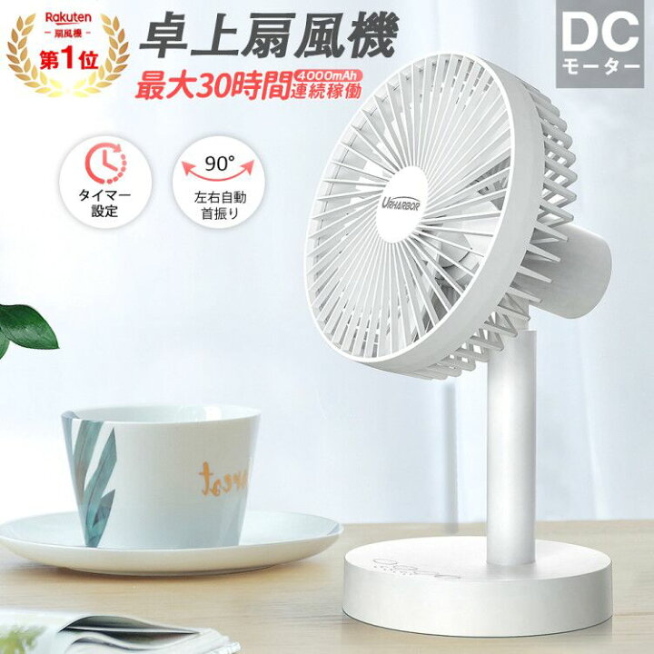 楽天市場 楽天1位 扇風機 卓上 首振り オフィス Dcモーター 最大30h回転 分解収納 卓上 扇風機 強風 Usb コンパクト 静音 卓上扇風機 充電 コンセント Usb扇風機 おしゃれ 扇風機 リビング Dc 携帯扇風機 車載 ミニ扇風機 熱中症 デスク扇風機 Znewmark