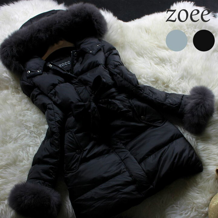 楽天市場】ダウンコート レディース フォックスファー付き 柔らかくて  