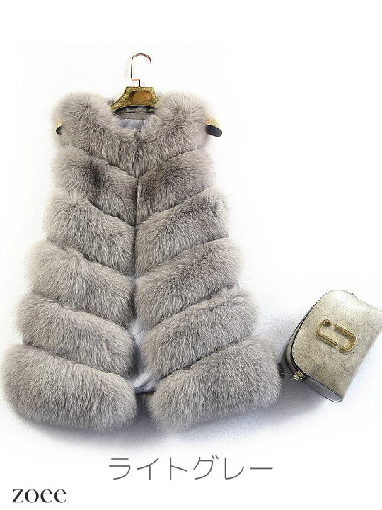 楽天市場】フォックスファーベスト レディース 毛皮ベスト ファー  