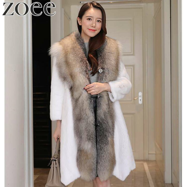 楽天市場】ミンクファーコート フォックスファー付き 高級 毛皮  