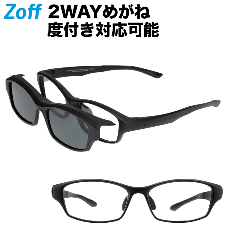 新品◇Zoff クリアフレーム 眼鏡 薄型 度入り 度数変更無料◇保証書付き