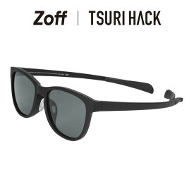 ウェリントン型 フィッシング用偏光サングラス（ブラック）｜Zoff｜TSURI HACK【Zoff FISHING SUNGLASSES】｜釣り用 紫外線対策 UVケア メンズ 偏光レンズ搭載 鼻パッド スポーツ 車 運転 ドライブ ズレ防止 軽量 特許出願中【55□19-145】