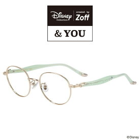 ≪4/25限定！エントリーで最大100％ポイントバック≫ボストン型 メガネ｜ティンカーベル｜Tinker Bell｜DISNEY&YOU（ゴールド）｜ディズニー 検眼調整 伊達メガネ レンズ交換 鼻パッド度付きメガネ 度入りめがね レンズ交換 レディース zoff_dtk Disneyzone