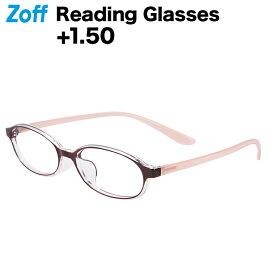 +1.50 オーバル型 リーディンググラス（レッド）｜Zoff Reading Glasses｜老眼鏡 シニアグラス ゾフ おしゃれ 携帯用 レディース 女性用【ZT231R03_15R1 ZT231R03-15R1】【51□16-138】