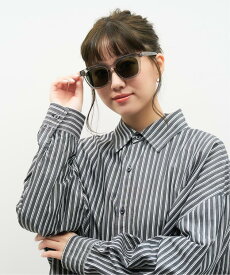 |【WEB限定】ウェリントン型 サングラス(グレー(クリア)) 軽量 大きめサイズ 紫外線防止 UVカット 男女兼用 メンズ レディース 男性用 女性用 ユニセックス おしゃれ 運転 ドライブ スポーツ【ZA241G65-11A1】【52□19-145】|