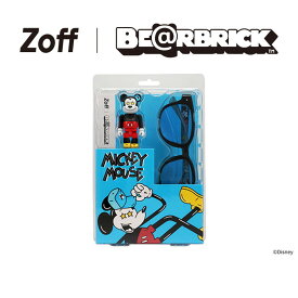 ≪楽天スーパーセール限定！エントリーで最大100％ポイントバック≫|【数量限定】Zoff BE@RBRICK ウェリントン型 サングラス (オリジナルフィギュアセット) [ミッキーマウスモデル（ブラック）] UVカット 紫外線対策 ユニセックス ベアブリック Disney ディズニー【ZA251|
