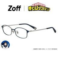 |Zoff 僕のヒーローアカデミア 【 飯田天哉 モデル】 ウェリントン型 メガネ (ブルー(ネイビー)) 眼鏡 伊…