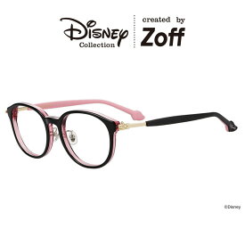 ≪本日限定！エントリーで最大100％ポイントバック≫|Zoff Mickey & Friends Hands ボストン型 メガネ (ブラック) （ミニーマウス モデル） ディズニー ラバーテンプル ズレ落ち防止 眼鏡 伊達めがね 度付きレンズ交換 度あり 度なし ユニセックス おしゃれ【ZF251003-14|