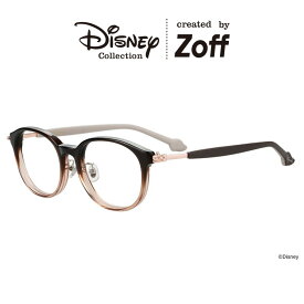 ≪本日限定！エントリーで最大100％ポイントバック≫|Zoff Mickey & Friends Hands ボストン型 メガネ (ブラウン(グラデ)) （ミニーマウス モデル） ディズニー ラバーテンプル ズレ落ち防止 眼鏡 伊達めがね 度付きレンズ交換 度あり 度なし ユニセックス おしゃれ【ZF2|