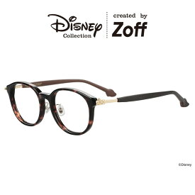 ≪本日限定！エントリーで最大100％ポイントバック≫|Zoff Mickey & Friends Hands ボストン型 メガネ (ブラウン(デミ柄)) （ミニーマウス モデル） ディズニー ラバーテンプル ズレ落ち防止 眼鏡 伊達めがね 度付きレンズ交換 度あり 度なし ユニセックス おしゃれ【ZF2|