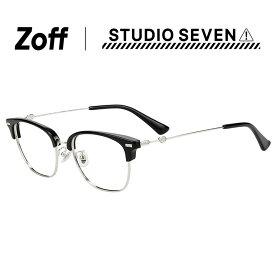 ≪本日限定！エントリーで最大100％ポイントバック≫|Zoff STUDIO SEVEN ウェリントン型 メガネ (ブラック) スタジオセブン プラスチック×メタル 眼鏡 検眼調整 伊達めがね 度付き 度あり 度なし レディース メンズ ユニセックス おしゃれ【ZF251005-14E1・ZF251005_14E|