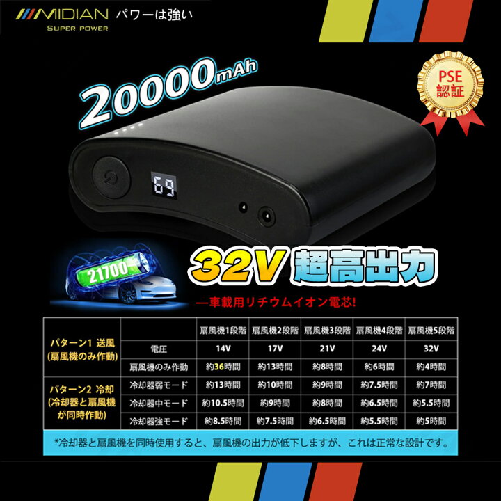 楽天市場】【楽天1位】MIDIAN 空調ウェア 空調ベスト ペルチェ冷却服 
