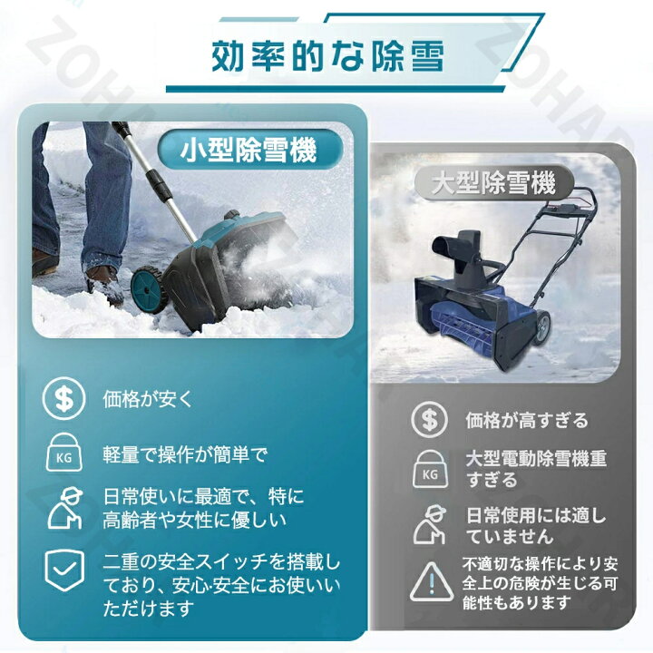 楽天市場】電動除雪機 除雪機 充電式 コードレス除雪機 雪かき 家庭用 