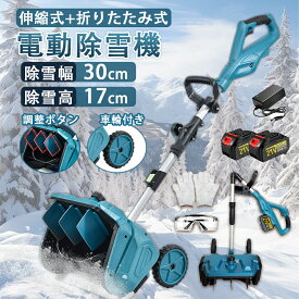電動除雪機 除雪機 充電式 コードレス除雪機 雪かき 家庭用 電動 3.0AH 21V バッテリー充電器 除雪幅30cm 除雪器具 電動除雪スコップ ショベル 除雪用品 シャベル 軽量 便利 雪かき用 スコップ 雪飛ばし 投雪 道具 パワフル 玄関先 庭 通路 駐車場