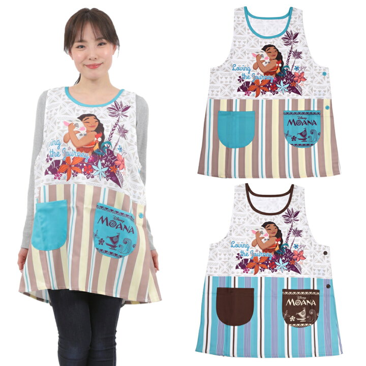 楽天市場 送料無料 エプロン 保育士 キャラクター ディズニー モアナと伝説の海 キャラクターエプロン ノーアイロン 汚れがつくにくい 幼稚園 卒園ギフト プレゼント Rsl 靴下通販zokke