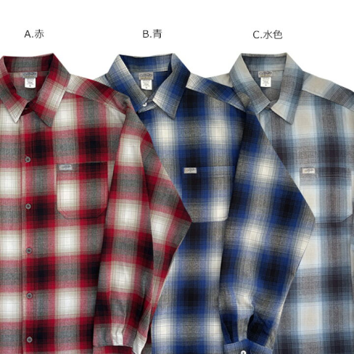 楽天市場】【再入荷】caltop キャルトップ 長袖 オンブレチェック 