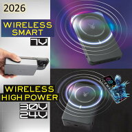 2026 ICEMAN ワイヤレスバッテリー 7V 24V 30V スマホ ワイヤレス充電 水冷服 空調ウェア アイスマン