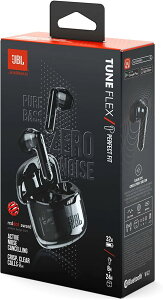 JBL TUNE FLEX GHOST JBLTFLEXGBLK ���S���C�����X�C���z�� Bluetooth �m�C�Y�L�����Z�����O 2�E�F�C���� �I�[�v���^ �J�i���^ IPX4 �h�� �u���b�N �}�C�N�t�� �ʘb�Ή� 4968929217236