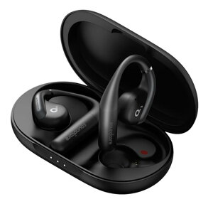 Anker Soundcore AeroFit A3872N11 �u���b�N ���S���C�����X�C���z�� Bluetooth �I�[�v���C���[ ���C�����X�C���z�� �ő�42���ԍĐ� IPX7 �h�� USB-C �}�C�N�ʘb�Ή� �A���J�[ 4571411214189