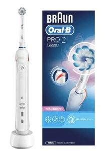 BRAUN �u���E�� Oral-B PRO2 2000 D5015132WH �d�����u���V �z���C�g �ی^��]�u���V ��]�� 2���[�h �����t���h�~�Z���T�[���� �[�d�� �I�[����B ���C���� ������ 4210201183730