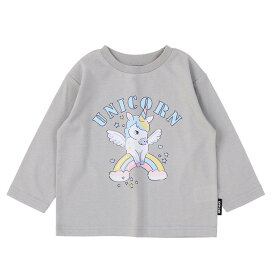 【~11%OFF】 キッズ プリント ロンT 長袖 Tシャツ アップリケ 男の子 女の子 (80-130cm) 【 GrinLab グリンラボ 】 インナー カットソー ベビー 80cm 90cm 95cm 100cm 110cm 120cm 130cm ユニコーン アイスクリーム アニマル 動物 くま クマ 苺 いちご イチゴ 消防車 くるま