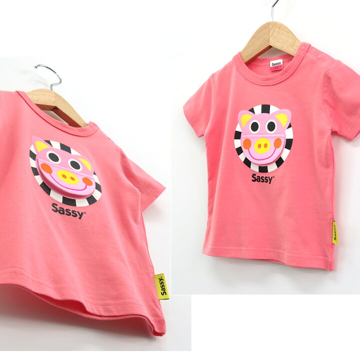 楽天市場】【21％OFF】 トップス サッシー 綿100％ 半袖 Tシャツ ( 80 