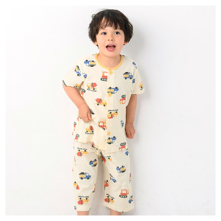 30 Off コンビミニ 半袖パジャマ レース 男の子 80cm 90cm 100cm 110cm 1cm 130cm 赤ちゃん 服 ベビー 子供 子ども こども キッズ 小学生 パジャマ 半袖 男児 夏 幼児 上下セット 綿100 車 くるま 乗り物 のりもの セットアップ 110cm 半袖パジャマ