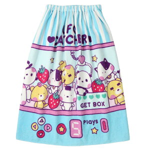 ラップタオル 70cm キッズ 女の子 綿100% ネームタグ付 日焼け対策 巻きタオル 水着用品 プールタオル スイカ アニマル 動物 おもちゃ イチゴ メロン クリームソーダ フルーツ 子供 着替え お